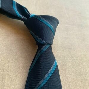 HUGO Boss Skinny Striped Blue & Teal Tie